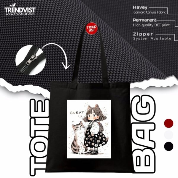 Gurat Tote Bag (Black) With inner pocket